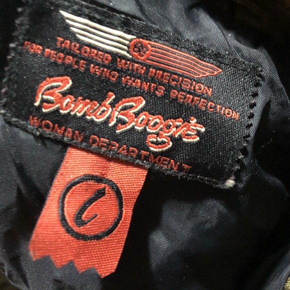 VTG Bomb Boogie Aviator Flight Jacket Zip Fur - Picture 8 of 8